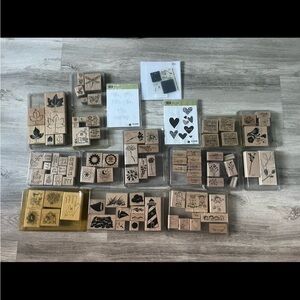 5lb box of Retired Stampin Up Rubber Stamps